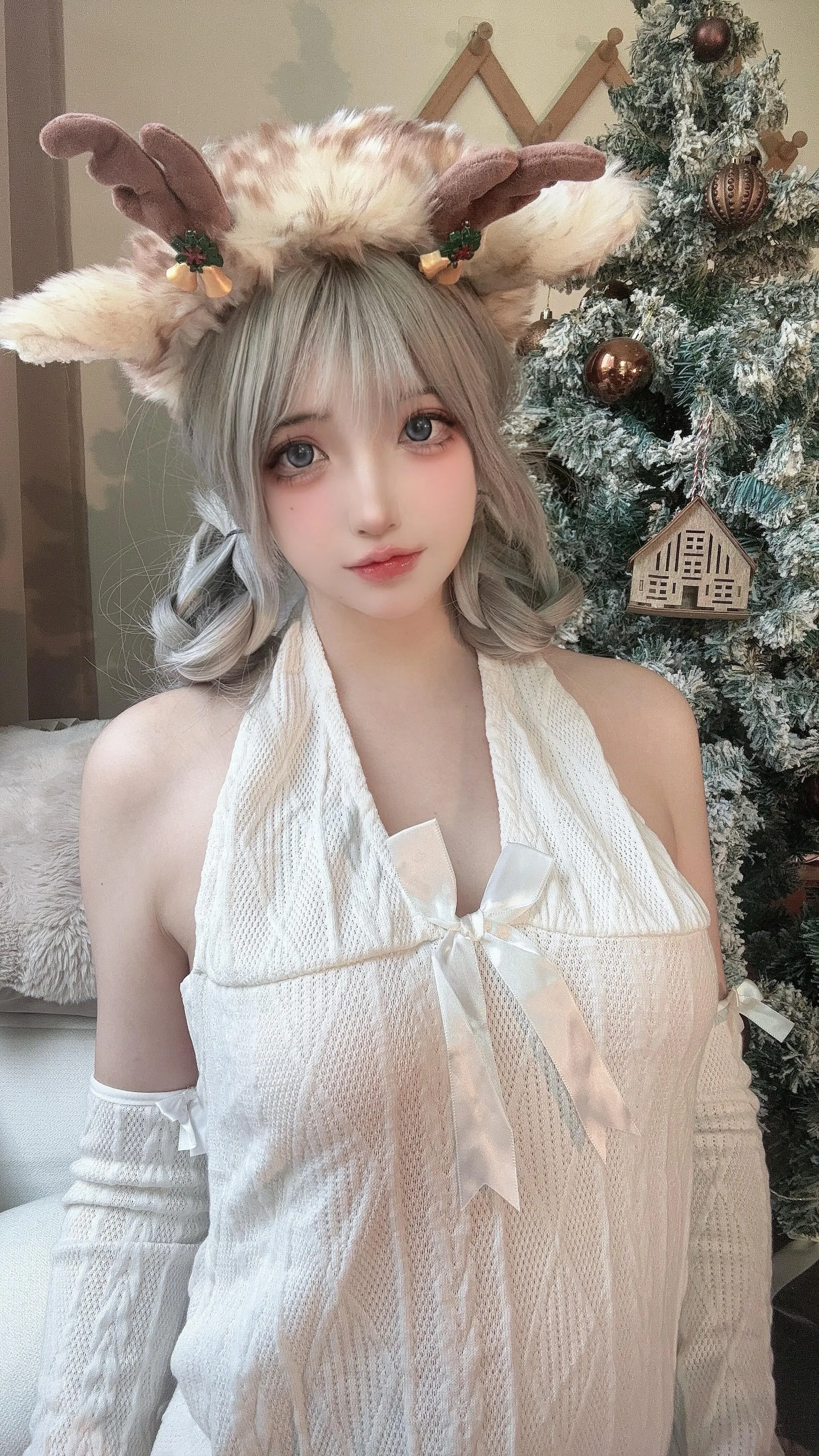 疯猫ss – NO.130 圣诞特典白色毛衣 [98P]插图5